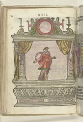 Színpad a szelídség megszemélyesítésével (Clementia), 1578