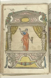 Színpad a Szorgalom megszemélyesítésével (Diligentia), 1578