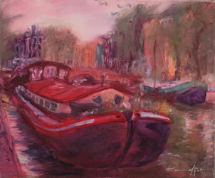Amsterdam Barge, 2006 körül (olaj, vászon)