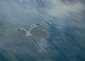 Elrepülő sirály, 2012 (olaj, vászon)