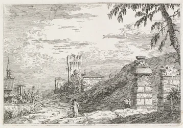 Nézetek: Két romos oszlop, 1735-1746.