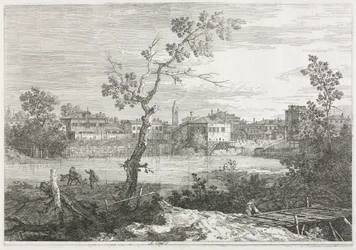 Kilátások: Burano kilátása, egy város a velencei lagúnában, egy szigeten, 1735-1746.