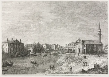 Kilátások: Dolo kilátása, Egy város a Brentán, Velencétől nyugatra, 1735-1746.