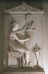 Ottavio Trento temetési sztéléje, Antonio Canova (1757-1822), márvány, San Pietro kolostor in Vicenza, Veneto