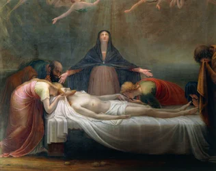 Siralom a halott Krisztus felett, Antonio Canova, részlet