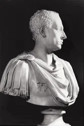 I. Ferenc (1708-65) római császár portré mellszobra (márvány)