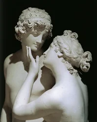 Vénusz és Adónisz, Antonio Canova (1757-1822) márványszoborcsoportja, részlet