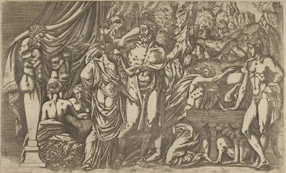 Herkules nőnek öltözve, 1540-45.