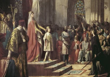 Maria de Molina bemutatja fiát a Valladolid Cortesnek. 1863 (olaj, vászon)