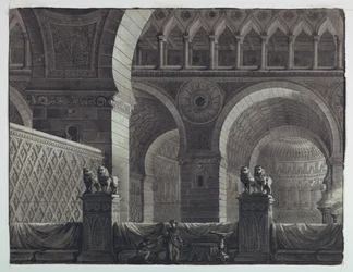 Színpadtervezés, keleti épület belseje