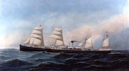 A gőz- és vitorláshajó "Lydian Monarch"