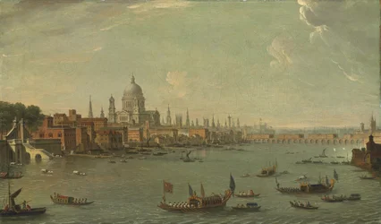 Négy kilátás Londonra: a Temze St. Pauls felé néz