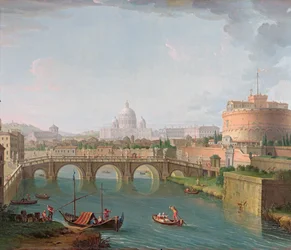Kilátás a Tiberisre, 1700-77 körül (olaj, vászon)