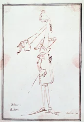 Filippo Balatri (1676-1756) olasz kasztrált (castrato) portréja Anton Maria Zanetti (1679Ð1767) karikatúrája. 18. századi Magángyűjtemény