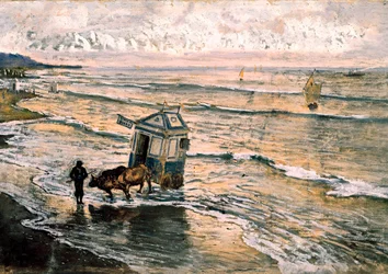 Antoni Munoz i Degrain (1841-1924) festménye: Mar Cantabrico (Kantabriai-tenger)