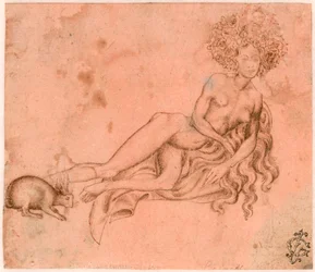 Allegorie de la Luxure (Luxus allegóriája) Antonio Pisanello (1395-1455) Dessin a la plume vers 1426 Albertina, Vienne