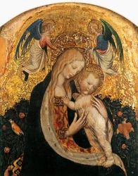 A fürjes Madonna Antonio Pisanello (1395-1455) műve, részlet
