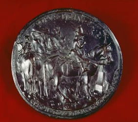 VIII. Paleologus Jánost († 1448) ábrázoló érem (bronz)