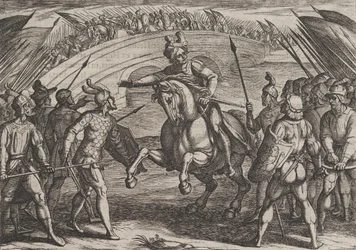 22. tábla: A civilis szétválasztja a német és a holland csapatokat, A rómaiak háborúja a th... című filmből, 1611.