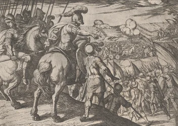 5. tábla: Sándor csatát irányít, Nagy Sándor tetteiből, 1608.,