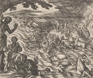 7. tábla: The Flood Diluvium., Ovidius „Metamorphoses” című művéből, 1606.