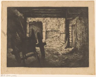 Tanyasi fészer kocsival