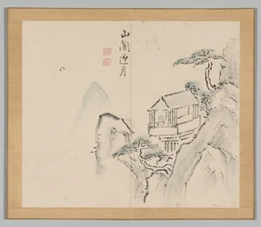 Double Album of Landscape Studies Ikeno Taiga után, 2. kötet, 31. levél, 18. század.