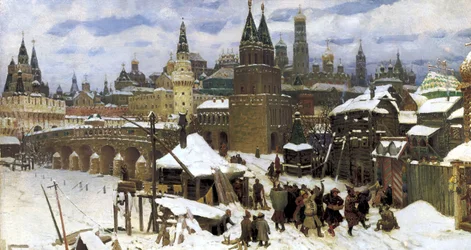 Moszkva a 17. században. A Mindenszentek hídja, 1901