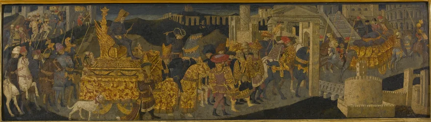 Scipio Africanus diadala (tempera arannyal és ezüsttel a panelen)