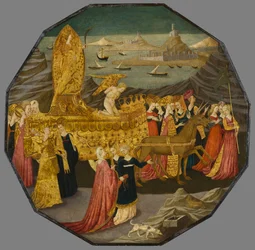 A tisztaság diadala, 1450-1460 körül (tempera és aranylevél a panelen)
