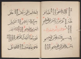 Korán, BL IO Islamic 3440, f.13v-14r