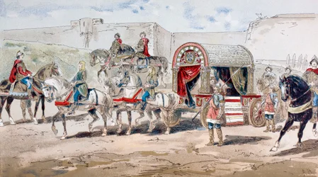 9. századi lovas királyi kocsi, 1886