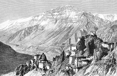Dankar, Lahul és Spiti, India, 1895.