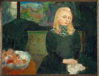 Gabrielle Vien fiatal lányként (festmény vászonra)