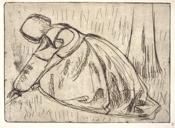 La Glaneuse (The Gleaner) (rézkarc)