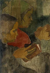 „Breton parasztasszonyok a misén”, 1890-es évek