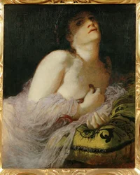 Der Tod der Cleopatra - Kleopátra halála ... (festmény, vászon)