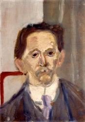 ZEMLINSKY, Alexander von – Arnold Schoenberg portréja, olaj, karton osztrák zeneszerző és karmester