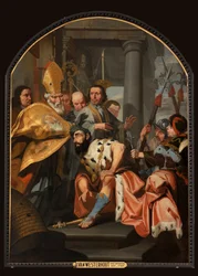 Plébániatemplom (Plébániatemplom Szűzanya). Belső. festmény. Arnold Van Westerhout.