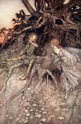Én vagyok az éjszaka vidám vándora, illusztráció William Shakespeare Szentivánéji álom című művéből