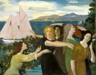 Across The Harbor (olaj, vászon)