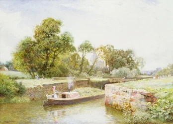 Stratford Lock (akvarell)