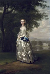Hölgy portréja a tájban, 1750