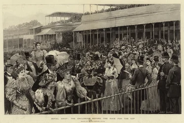 Royal Ascot, az Enclosure a verseny előtt a kupáért