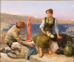 A fazekas udvarlása, 1886 körül