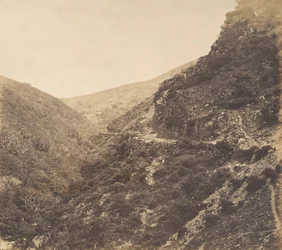 On the Road to Watersmeet, Lynton közelében, Észak-Devonban, 1856.