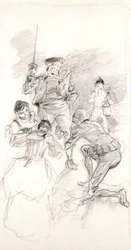 Don Quijote lehajlik (ceruza papíron)