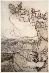 Tündérek a hegyekben, Rip Van Winkle-től Washington Irvingtől, kocsma. 1910