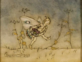 Tündér, illusztráció a Szentivánéji álomból, Heinemann, 1908 (toll, tinta és wc papíron)
