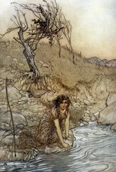 Hermia: Illusztráció: Arthur RACKHAM (1867-1939) William SHAKESPEARE Egy nyári éjszaka álmához